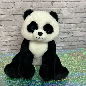 The Bear Factory PANDA BEAR Stuffed Animal Realistic Plush 2017 with Pouch 13"